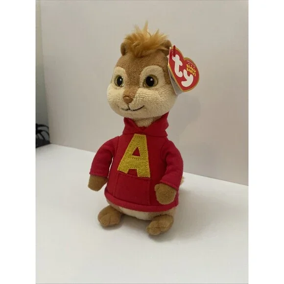 2011 TY Beanie Babies Alvin And The Chipmunks Movie Plush 7" With Original Tags - Picture 4 of 14